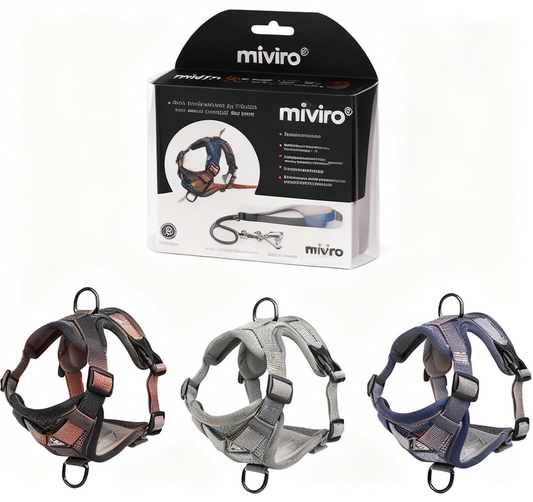 miviro® "Houdini-Proof" Escape-Proof Cat Harness & Leash Set – Soft, Lightweight & Purr-fect for Your Curious Kitty’s Outdoor Purr-suits!